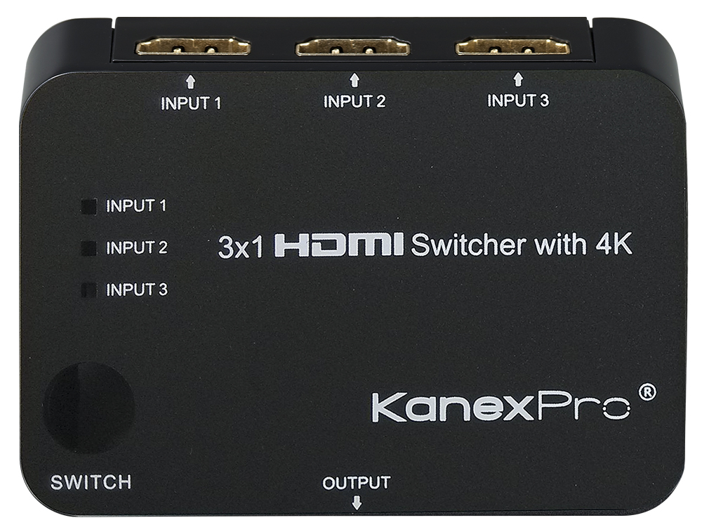 Kanexpro 3x1 HDMI Switcher with 4K Support